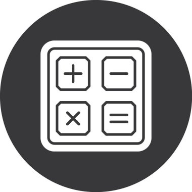 Hesap makinesi. Web simgesi basit illüstrasyon