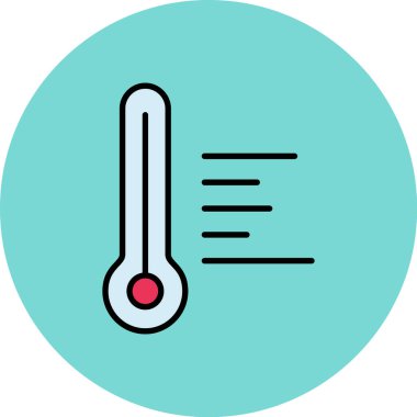 termometre simgesi, vektör illüstrasyonu