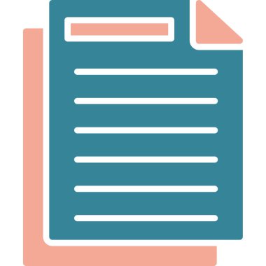 Belge. Web simgesi basit illüstrasyon