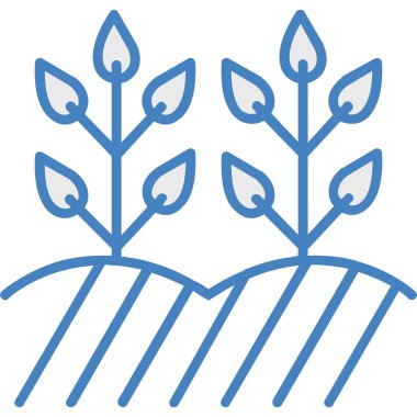 Bahçe bitkisi ana hatları vektörü. Bahçe bitkisi bitki