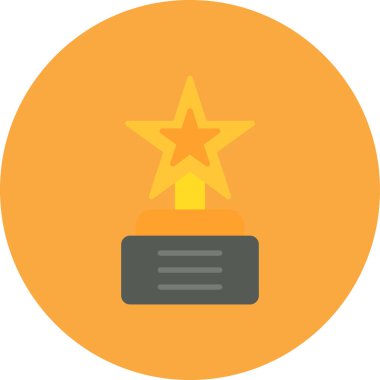 Madalya ödülü simgesi, basit vektör illüstrasyonu