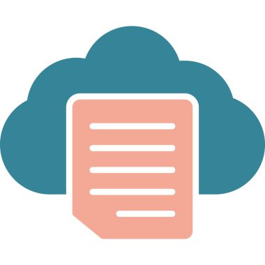 Düz biçimli web bulut hesaplama simgesi