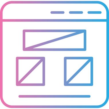 tarayıcı pencere simgesi. beyaz üzerinde izole edilmiş pencere vektör simgesi rengi