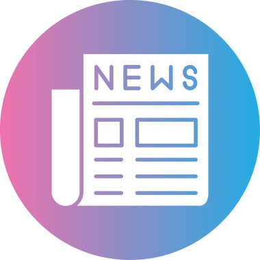 Modern basit tasarımda gazete ikonu. vektör illüstrasyonu