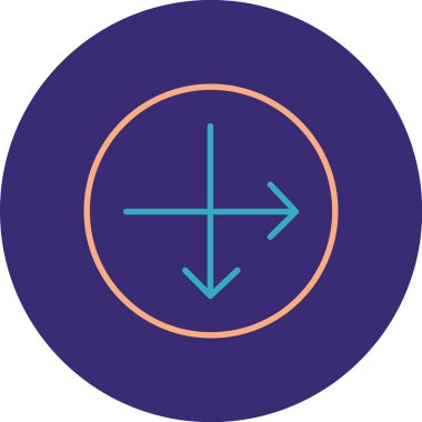 Yönlendirme simgesi soyut arkaplanda izole edildi