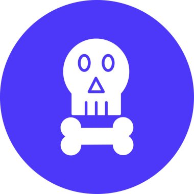 Cadılar Bayramı Kafatası. Basit illüstrasyon