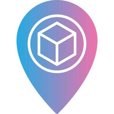 Yumuşak arkaplanda izole edilmiş modayı gösteren bir harita simgesi.