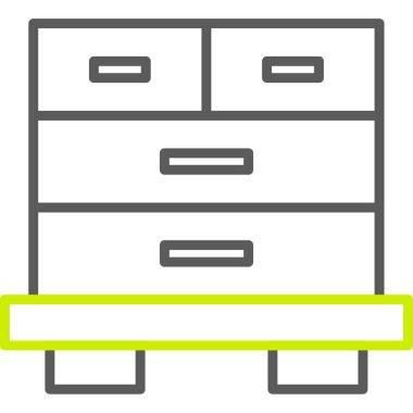 Göğüs çekmecesi simgesi, taslak biçimi