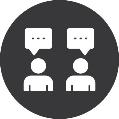 tartışma simgesi vektör illüstrasyonu