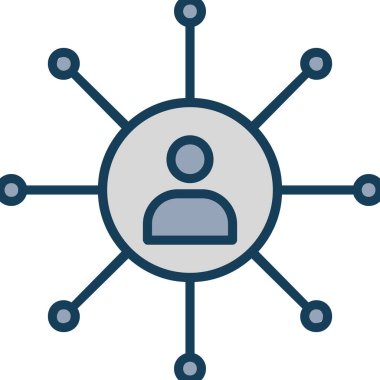 ağ bağlantısı simgesi, vektör illüstrasyonu