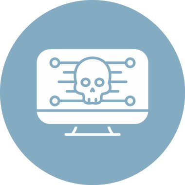 Kafatası. Web simgesi basit illüstrasyon