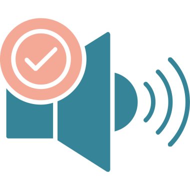 Ses. Web simgesi basit illüstrasyon