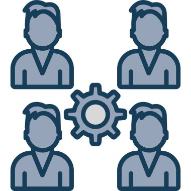 İş takım düz simgesi