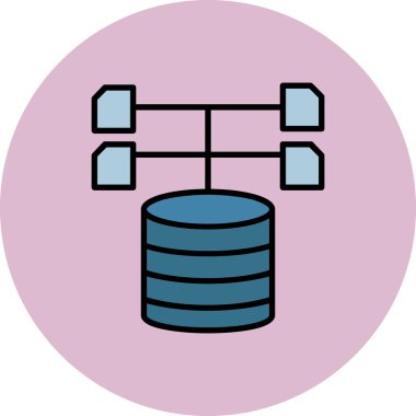 veritabanı. Web simgesi basit illüstrasyon