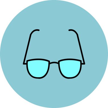 Gözlük. Web simgesi basit illüstrasyon