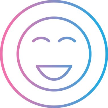 Gülümse. Web simgesi basit illüstrasyon