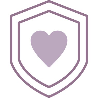 Kalp. Web simgesi basit illüstrasyon