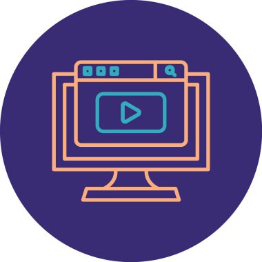 Dizüstü bilgisayar simgesi vektör çizimi