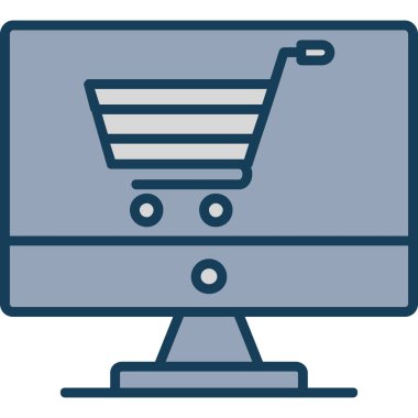 ecommerce İnternet alışveriş simgesi - taslak biçimi