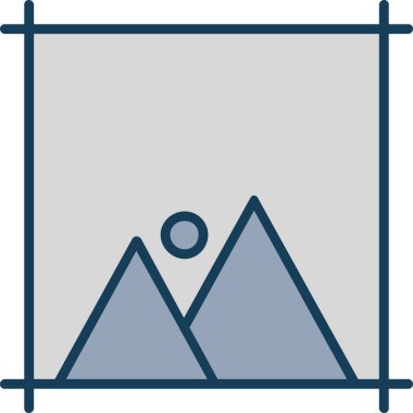 dağ simgesinin vektör illüstrasyonu