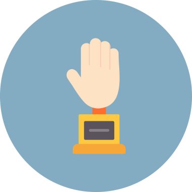 Eldivenli el, vektör çizimi