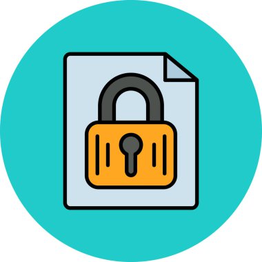 Kilit. Web simgesi basit illüstrasyon