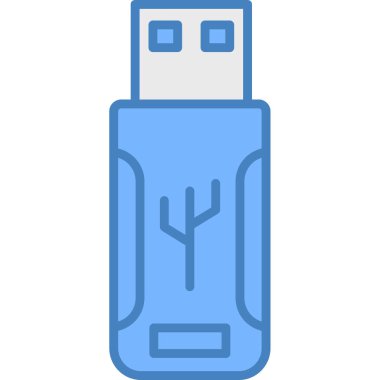 USB flash disk simgesi. beyaz arkaplanda izole edilmiş web tasarımı için usb flash disk vektör simgesi karikatürü