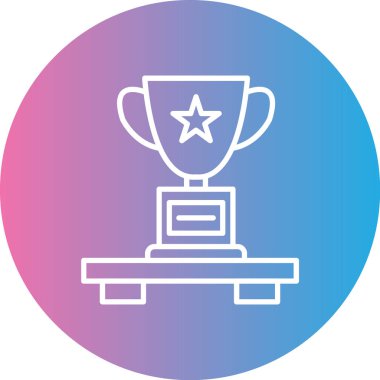 Kupa. Web simgesi basit illüstrasyon