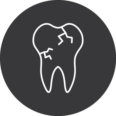 diş simgesi vektör illüstrasyonu