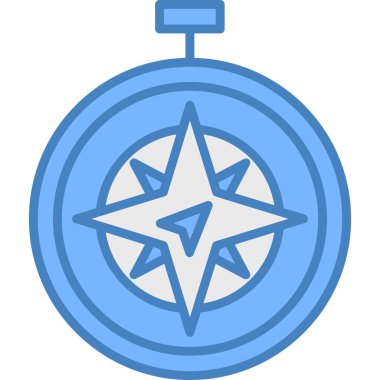 pusula simgesini tamamlanmış - dış hat biçiminde pusula simgesi