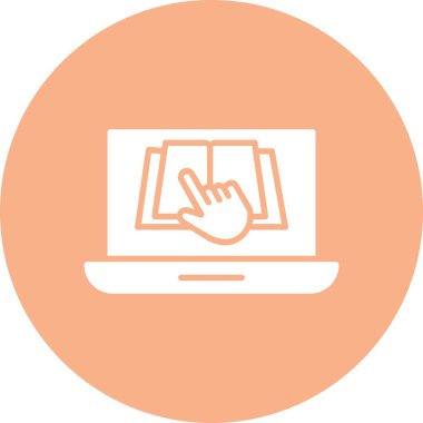 Laptop vektör çizimi ile el