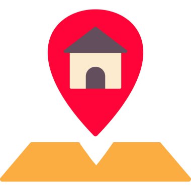 konumu PIN vektör çizim Haritası