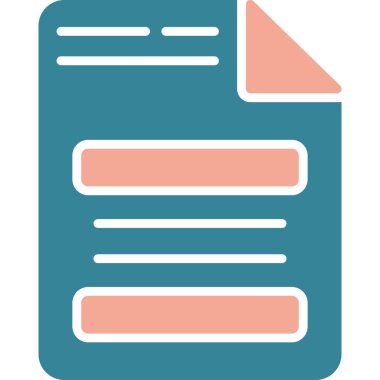 Belge. Web simgesi basit illüstrasyon