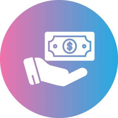 Dolar. Web simgesi basit illüstrasyon