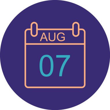 Ağustosun 7 'si bir günlük takvimde.