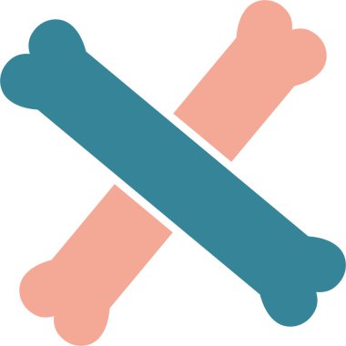 Kemik ikonu. Web için kemik vektör simgelerinin basit çizimi