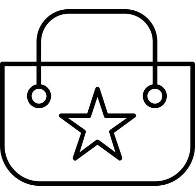 çanta çanta alışveriş simgesi taslak biçimi