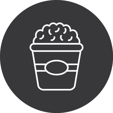 Moda tarzı izole edilmiş patlamış mısır simgesi