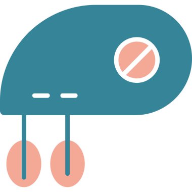 Düz dizaynlı hava kirliliği simgesi