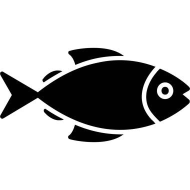 Balık. Web simgesi basit illüstrasyon