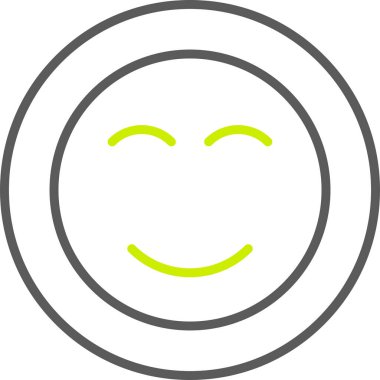 Gülümseme dairesel simge sembolü