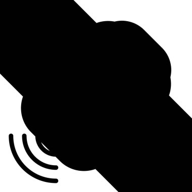 İnsan vücudu vektör simgesi. biçim düz sembol, siyah renk, yuvarlak açılar, beyaz arkaplan.