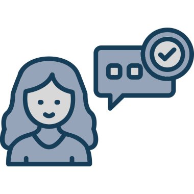 kadın müşteri hizmetleri simgesi