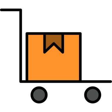 Tramvay dağıtım vektör simgesi