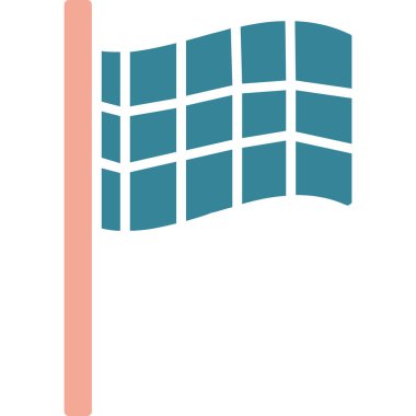 bayrak web simgesi, vektör illüstrasyonu