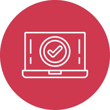 Dizüstü bilgisayar simgesi vektör çizimi