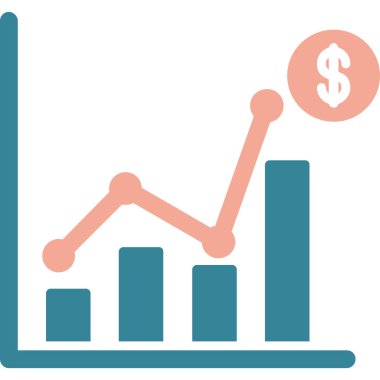iş grafiği düz simgesi