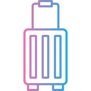 Bavul. Web simgesi basit illüstrasyon