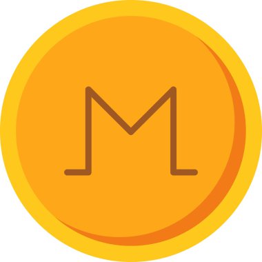 Sikke para birimi simgesi düz biçimli