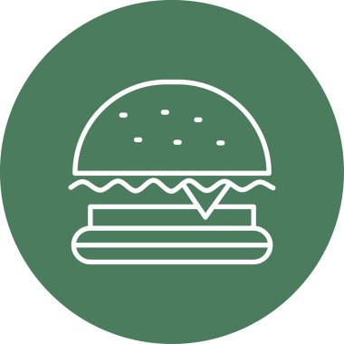 Hamburger. Web simgesi basit illüstrasyon